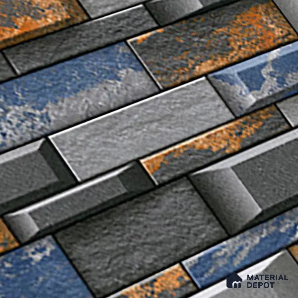 TL 05776 Shadow Blue 450x300 mm Glossy Finish Ceramic Wall Tile - 7 mm