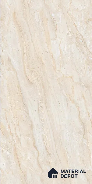 Budget Friendly Marble Floor & Wall Tile Value For Money TL 05594 Beige Sheltar 4 ft x 2 ft - Vitrified Glossy Finish -9 mm | 4 Random Design | Suitable for Living Room,Bedroom & Bathroom (Sample)