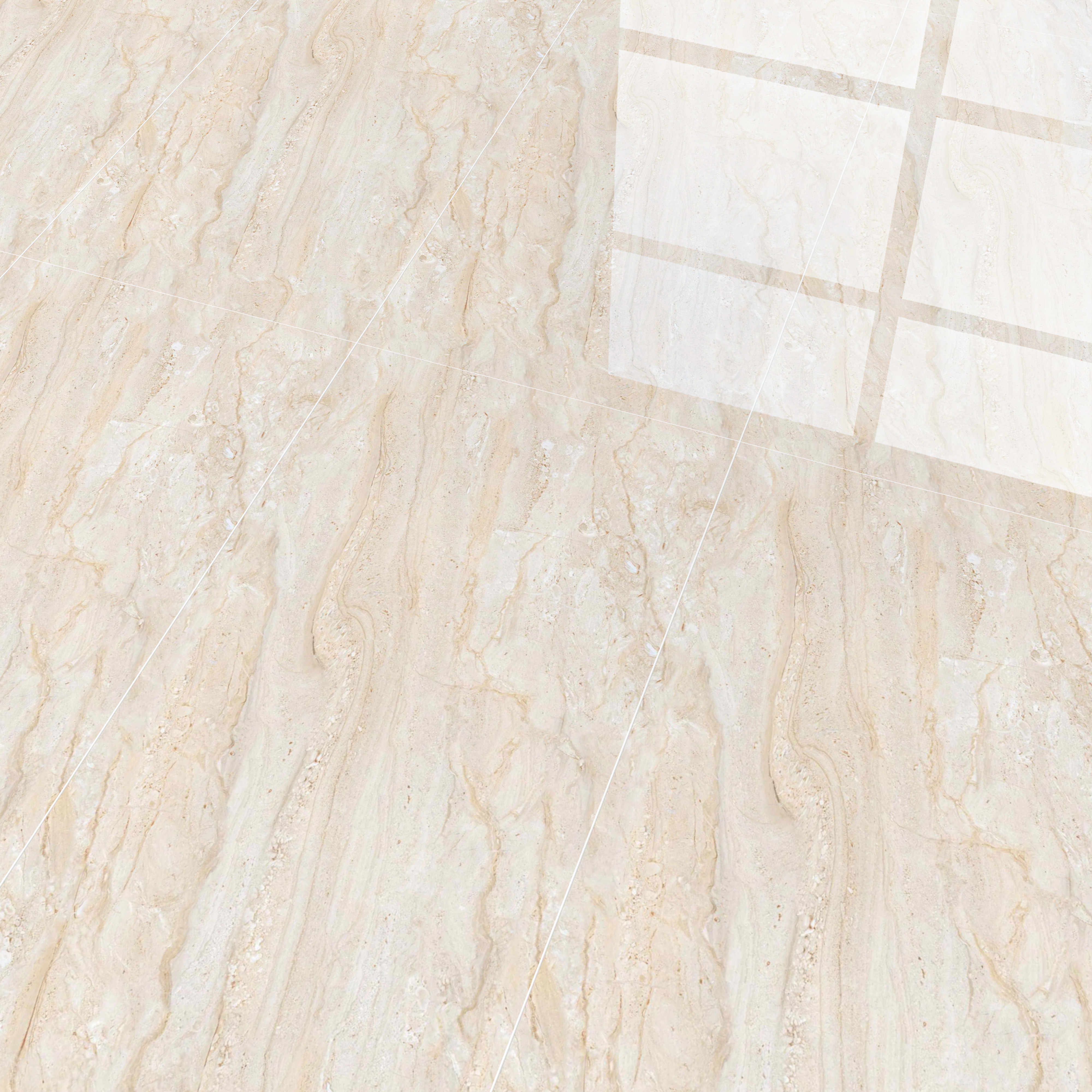 Budget Friendly Marble Floor & Wall Tile Value For Money TL 05594 Beige Sheltar 4 ft x 2 ft - Vitrified Glossy Finish -9 mm | 4 Random Design | Suitable for Living Room,Bedroom & Bathroom (Sample)