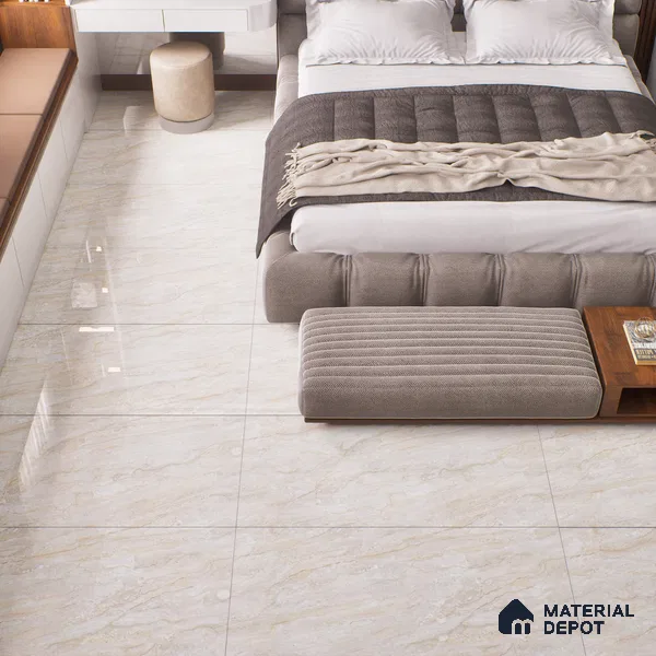 Budget Friendly Marble Floor & Wall Tile Value For Money TL 05594 Beige Sheltar 4 ft x 2 ft - Vitrified Glossy Finish -9 mm | 4 Random Design | Suitable for Living Room,Bedroom & Bathroom (Sample)
