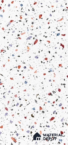 Terrazzo Wall & Floor Tile TL 06305 Shimmer Remix 1200x600 mm Terrazo Carving Matt GVT Tile - 9 mm
