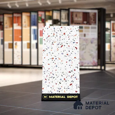 Terrazzo Wall & Floor Tile TL 06305 Shimmer Remix 1200x600 mm Terrazo Carving Matt GVT Tile - 9 mm