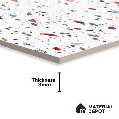 Terrazzo Wall & Floor Tile TL 06305 Shimmer Remix 1200x600 mm Terrazo Carving Matt GVT Tile - 9 mm