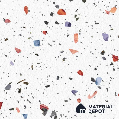 Terrazzo Wall & Floor Tile TL 06305 Shimmer Remix 1200x600 mm Terrazo Carving Matt GVT Tile - 9 mm