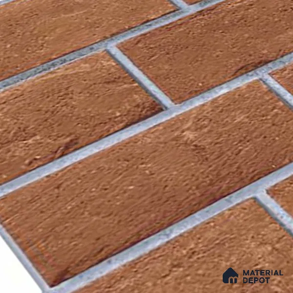 Brick Wall Tile TL 06594 C Brick Line Canyon 2 ft x 1 ft Ceramic Matte Finish - 9 mm | Suitable for Balcony, Foyer,  Elevation, Courtyard