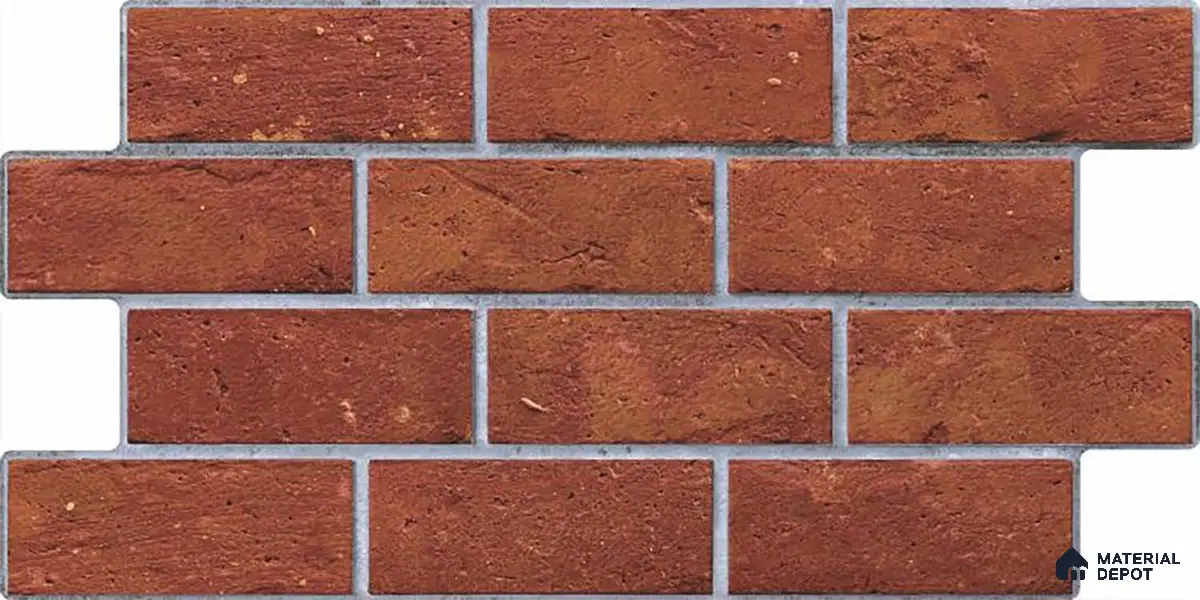 Brick Wall Tile TL 06594 D Brick Line Arena 2 ft x 1 ft Ceramic Matte Finish - 9 mm | Suitable for Foyer, Balcony, Elevation, Courtyard