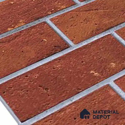 Brick Wall Tile TL 06594 D Brick Line Arena 2 ft x 1 ft Ceramic Matte Finish - 9 mm | Suitable for Foyer, Balcony, Elevation, Courtyard