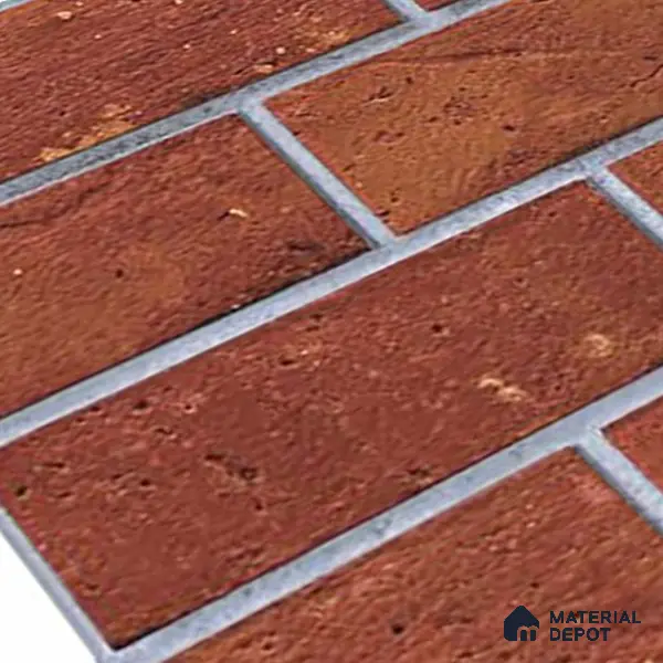Brick Wall Tile TL 06594 D Brick Line Arena 2 ft x 1 ft Ceramic Matte Finish - 9 mm | Suitable for Foyer, Balcony, Elevation, Courtyard