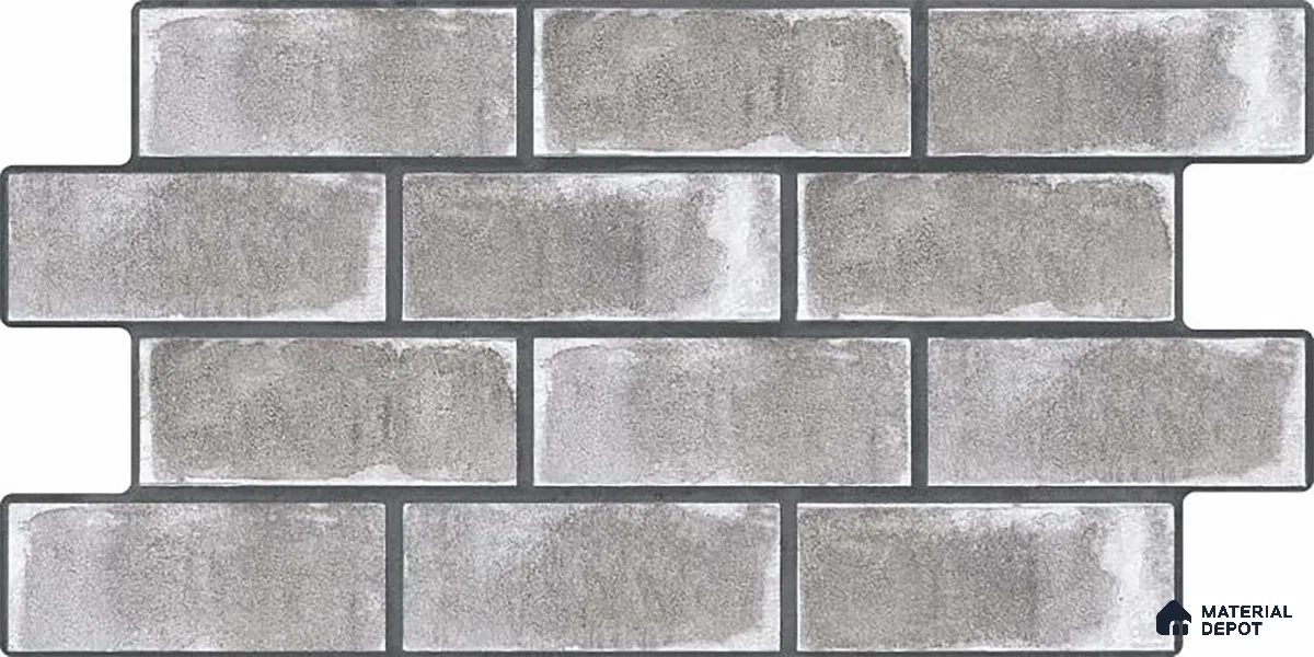 Brick Wall Tile TL 06594 Brick Line Noce 2 ft x 1 ft Ceramic Matte Finish - 9 mm | Suitable for Courtyard, Foyer, Balcony, Elevation (Sample)