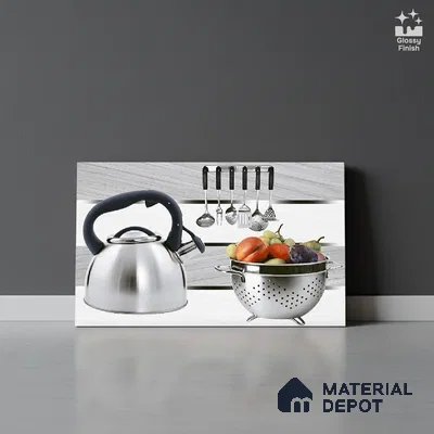 TL 01914 B Ash Grey & Silver Highlighter 18 x 12 inch Glossy Finish Ceramic Wall Tile - 6 mm