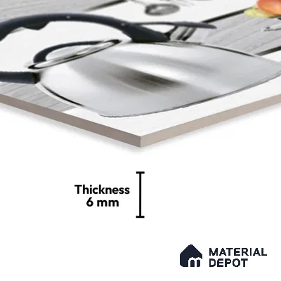 TL 01914 B Ash Grey & Silver Highlighter 18 x 12 inch Glossy Finish Ceramic Wall Tile - 6 mm