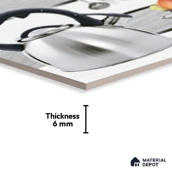 TL 01914 B Ash Grey & Silver Highlighter 18 x 12 inch Glossy Finish Ceramic Wall Tile - 6 mm