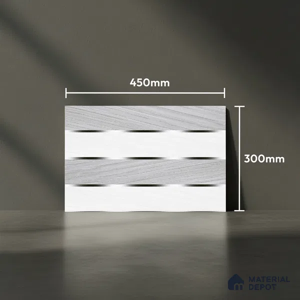TL 01914 A Silver Grey Light 18 x 12 inch Glossy Finish Ceramic Wall Tile - 6 mm