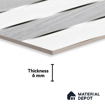 TL 01914 A Silver Grey Light 18 x 12 inch Glossy Finish Ceramic Wall Tile - 6 mm
