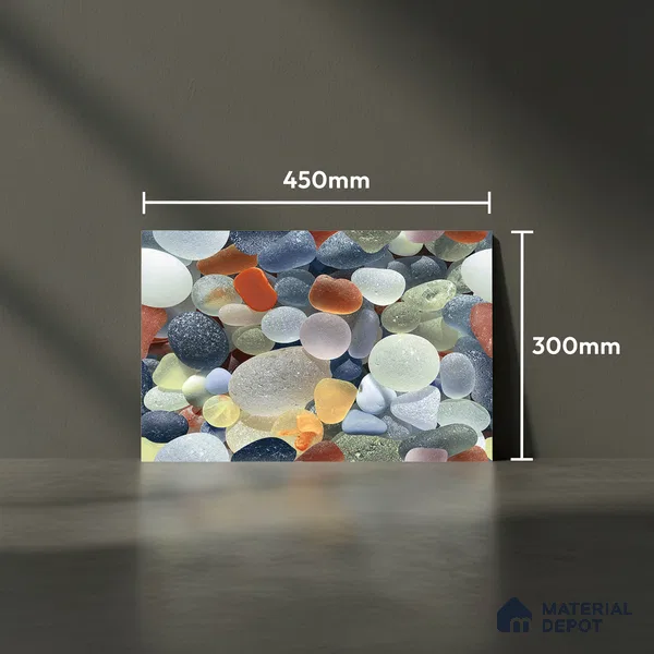 TL 05791 C Silver Dark 450x300 mm Glossy Finish Ceramic Wall Tile - 7 mm