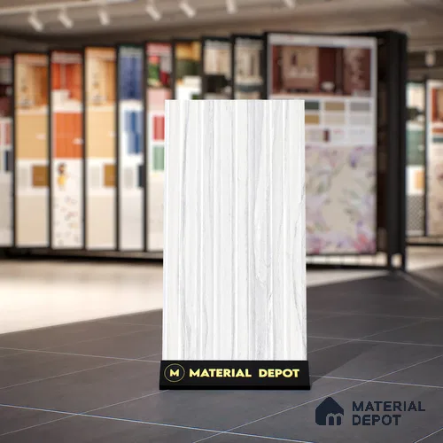 Marble Look Wall Tile TL 06641 Adda Silver 4 ft x 2 ft Vitrified Matte Finish - 9 mm | (Random 5) | Suitable for Living Room, Bedroom, Bathroom, Kitchen, Office, Elevation & Dining