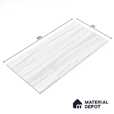 Marble Look Wall Tile TL 06641 Adda Silver 4 ft x 2 ft Vitrified Matte Finish - 9 mm | (Random 5) | Suitable for Living Room, Bedroom, Bathroom, Kitchen, Office, Elevation & Dining (Sample)