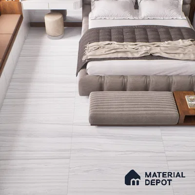 Marble Look Wall Tile TL 06641 Adda Silver 4 ft x 2 ft Vitrified Matte Finish - 9 mm | (Random 5) | Suitable for Living Room, Bedroom, Bathroom, Kitchen, Office, Elevation & Dining (Sample)