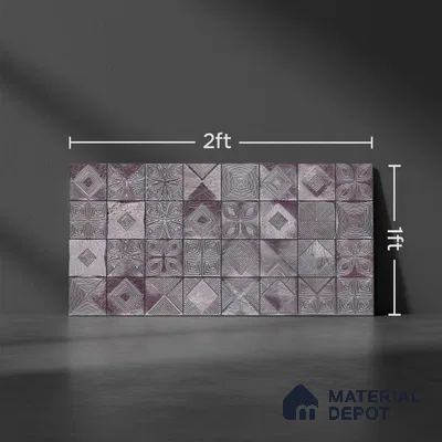 Highlighter Wall Tile TL 06547 B NG Hoover Grey HL 2 ft x 1 ft Ceramic Glossy Finish - 8 mm | Suitable for Living Room, Kitchen & Bathroom