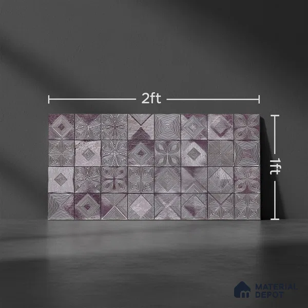 Highlighter Wall Tile TL 06547 B NG Hoover Grey HL 2 ft x 1 ft Ceramic Glossy Finish - 8 mm | Suitable for Living Room, Kitchen & Bathroom