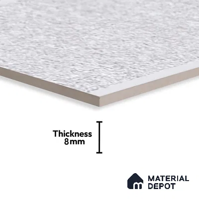 Stone Wall Tile TL 06539 Granite Silver 2 ft x 1 ft Ceramic Matte Finish - 8 mm | Suitable for Living Room, Kitchen & Bathroom