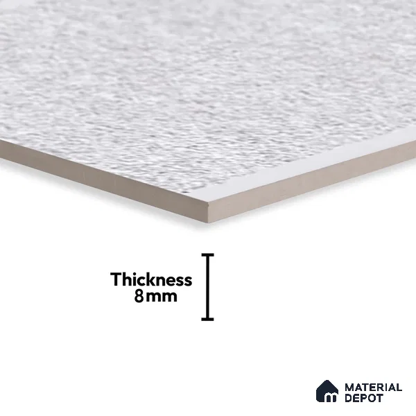 Stone Wall Tile TL 06539 Granite Silver 2 ft x 1 ft Ceramic Matte Finish - 8 mm | Suitable for Living Room, Kitchen & Bathroom