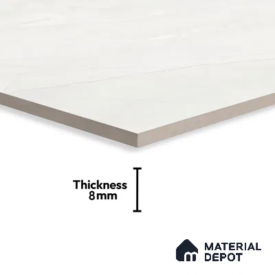 Marble Wall Tile TL 06558 B Etania Silver 2 ft x 1 ft Ceramic Glossy Finish - 8 mm | Suitable for Living Room, Kitchen & Bathroom (Sample)
