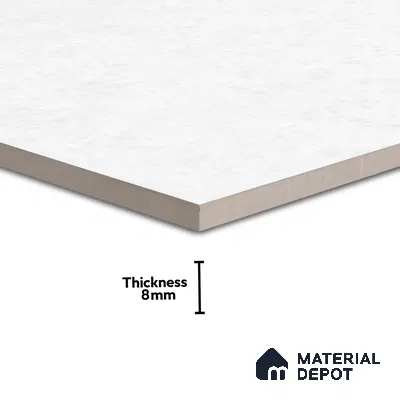 TL 02841 Silver White 600 x 600 mm Glossy Finish Double Charge Tile - 8 mm