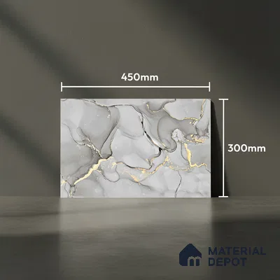 TL 01915 C Chrome Dark 18 x 12 inch Glossy Finish Ceramic Wall Tile - 6 mm