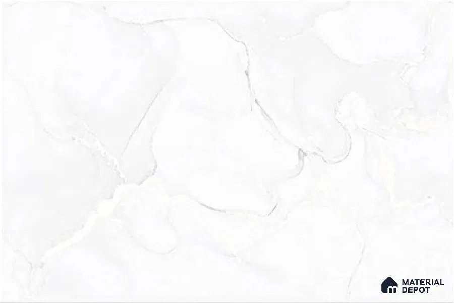 Marble Wall Tile TL 01915 D Chalk White Light 18 x 12 inch Glossy Finish Ceramic Tile - 6 mm