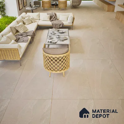 Stone Floor & Wall Tile | TL 00732 Diamond Clay 4 ft x 2 ft Lux Matte Surface Finish Vitrified Tile - 9 mm | Suitable For Living Room, Bedroom, Bathroom (Sample)