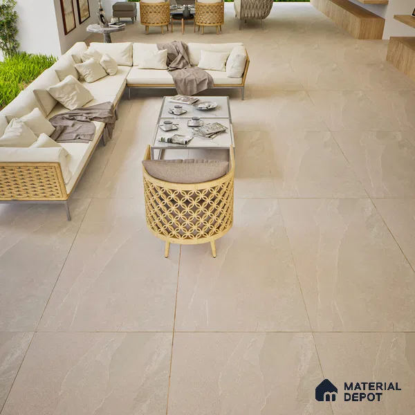 Stone Floor & Wall Tile | TL 00732 Diamond Clay 4 ft x 2 ft Lux Matte Surface Finish Vitrified Tile - 9 mm | Suitable For Living Room, Bedroom, Bathroom (Sample)