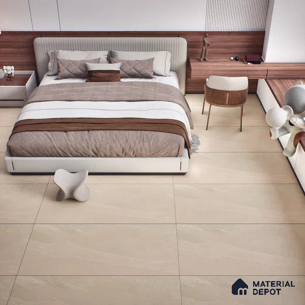 Stone Floor & Wall Tile | TL 00732 Diamond Clay 4 ft x 2 ft Lux Matte Surface Finish Vitrified Tile - 9 mm | Suitable For Living Room, Bedroom, Bathroom (Sample)