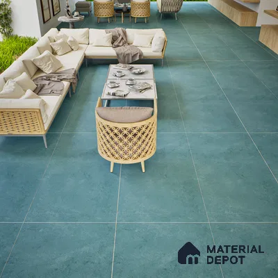 Stone Floor & Wall Tile | TL 00728 Diamond Green 4 ft x 2 ft Lux Matte Surface Finish Vitrified Tile - 9 mm | Suitable For Living Room, Bedroom, Bathroom (Sample)