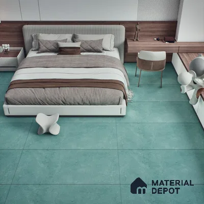 Stone Floor & Wall Tile | TL 00728 Diamond Green 4 ft x 2 ft Lux Matte Surface Finish Vitrified Tile - 9 mm | Suitable For Living Room, Bedroom, Bathroom (Sample)
