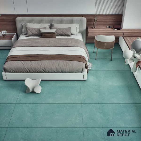 Stone Floor & Wall Tile | TL 00728 Diamond Green 4 ft x 2 ft Lux Matte Surface Finish Vitrified Tile - 9 mm | Suitable For Living Room, Bedroom, Bathroom (Sample)