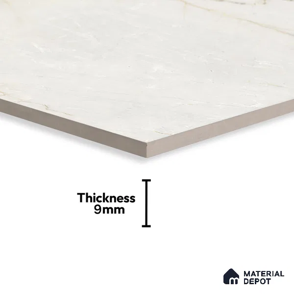 Marble Floor & Wall Tile | TL 00737 Simero Sparkle Soft 4 ft x 2 ft Glossy Finish Vitrified Tile - 9 mm | Suitable For Living Room, Bedroom, Dining Area (Sample)