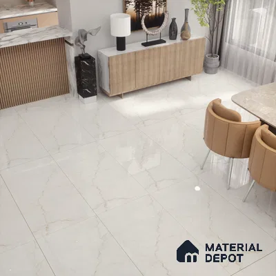 Marble Floor & Wall Tile | TL 00737 Simero Sparkle Soft 4 ft x 2 ft Glossy Finish Vitrified Tile - 9 mm | Suitable For Living Room, Bedroom, Dining Area (Sample)