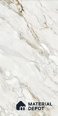 Marble Look Wall & Floor Tile TL 05833 B Calcutta Raffallo Face B 8 ft x 4 ft High Gloss Finish Vitrified Large Format Tile - 9 mm | Suitable for Living Room, Bedroom, Office (Sample)