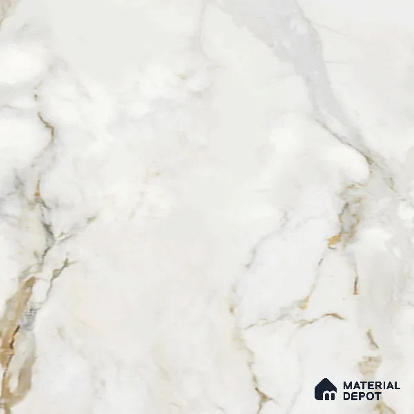 Marble Look Wall & Floor Tile TL 05833 B Calcutta Raffallo Face B 8 ft x 4 ft High Gloss Finish Vitrified Large Format Tile - 9 mm | Suitable for Living Room, Bedroom, Office (Sample)
