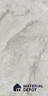 Marble Look Wall & Floor Tile TL 05835 Paradise Grey 8 ft x 4 ft High Gloss Finish Vitrified Large Format Tile - 9 mm | Suitable for Living Room, Bedroom, Office | Adhesive and Spacers Must be Used During Installation (Sample)