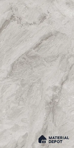 Marble Look Wall & Floor Tile TL 05835 Paradise Grey 8 ft x 4 ft High Gloss Finish Vitrified Large Format Tile - 9 mm | Suitable for Living Room, Bedroom, Office | Adhesive and Spacers Must be Used During Installation (Sample)