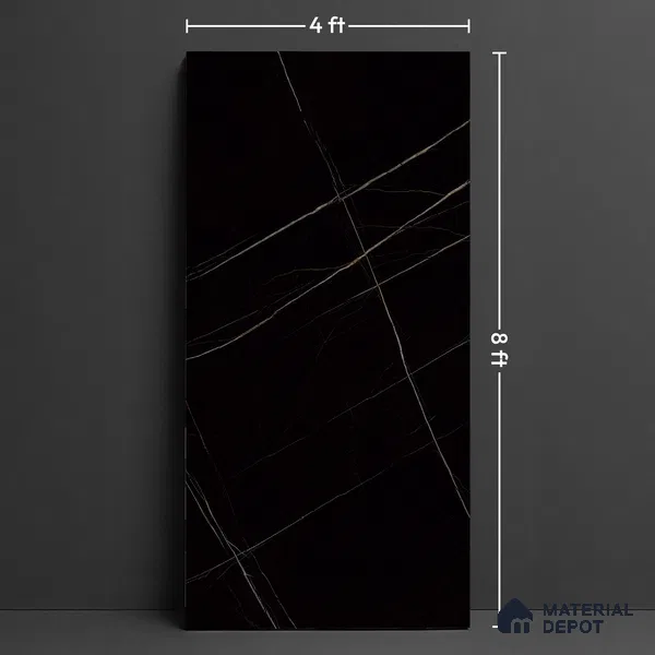 Marble Look Wall & Floor Tile TL 05841 Saint Laurent 8 ft x 4 ft Matte Finish Vitrified Large Format Tile - 9 mm | Suitable for Living Room, Bedroom, Office | Adhesive and Spacers Must be Used During Installation