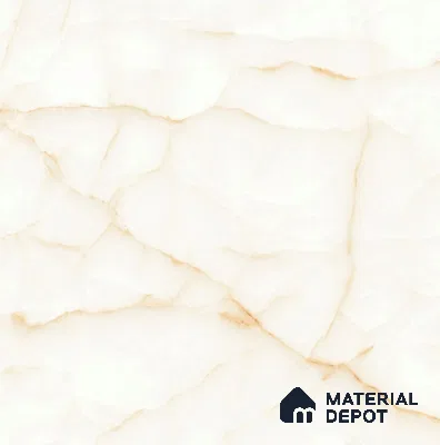 TL 02243 Sky Cream Onyx 2 ft x 2 ft Glossy Finish Vitrified Tile - 9 mm | Suitable For Living Room, Bedroom, Kitchen