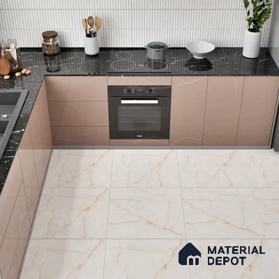 TL 02243 Sky Cream Onyx 2 ft x 2 ft Glossy Finish Vitrified Tile - 9 mm | Suitable For Living Room, Bedroom, Kitchen
