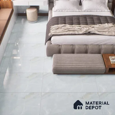 Marble Floor & Wall Tile TL 00908 Sky Onyx 4 ft x 2 ft Random Face Glossy Finish Vitrified Tile - 9 mm | Suitable For living Room, Bedroom, Bathroom | Random Designs