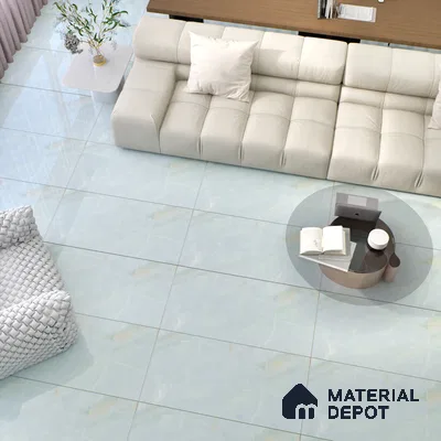 Marble Floor & Wall Tile TL 00908 Sky Onyx 4 ft x 2 ft Random Face Glossy Finish Vitrified Tile - 9 mm | Suitable For living Room, Bedroom, Bathroom | Random Designs