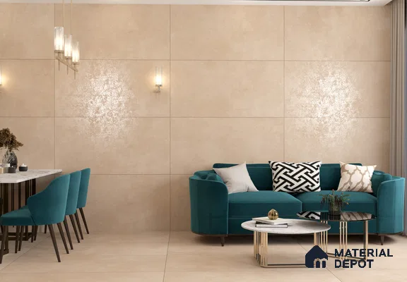 Serene Sandstone Living Space | Material Depot