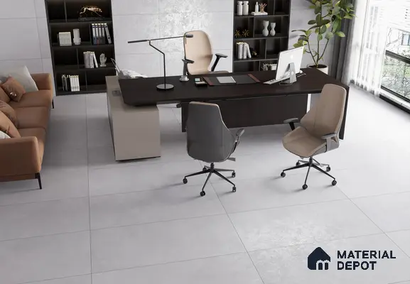 Sleek Light Grey Office Space | Material Depot