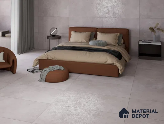 Serene Cream-Themed Bedroom with Brown Accents | Material Depot